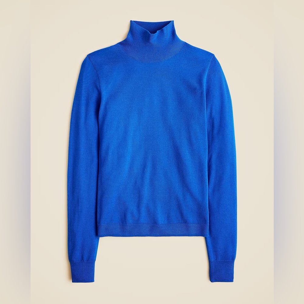 J. Crew Women's Vibrant Blue Turtleneck Sweater